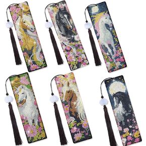 Sitsink Horse Diamond Art Longmarks - 6 PCS Fantasy Diamond Painting Laink Kit للبالغين ، مجموعات صياغة فنون الحجرية ثلاثية الأبعاد للنساء البالغات المرجعية مع الشرابات