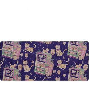[thekapco x ilustrata] Nekomancer XXL Gaming Mouse Pad 35.43x15.75 بوصة 90 × 40 سم ، وموسباد القاعدة المطاطية غير المنقو