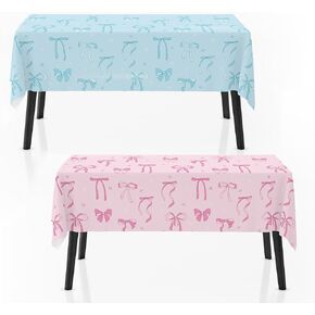 2 Pack Ice Cream Tablecloth for Party Supplies, 10.8x5.4 Inch Sweet Dessert Theme Disposable Plastic Table Cover for Kids Birthday, Summer Party Decor for Girls and Boys