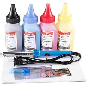 مجموعة ملء الحبر المتوافقة مع Canon CRG-045 CRG-046 CRG-054 054H CRG-055 055H Color Series 4-Pack (مع أدوات)