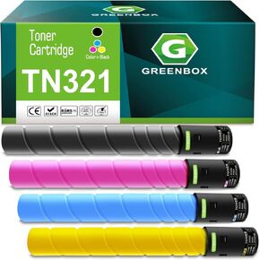 Greenbox المعاد تصنيع TN321 TN322 TN220 TN221 TN323 استبدال خرطوشة الحبر لـ Konica Minolta A33K130 A33K230 A33K330 A33K430 لـ Bizhub C224E C364E C284E C224 C364