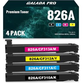 826A Remanufactured Toner Cartridge Replacement for HP CF310A CF311A CF312A CF313A for M855 M855dn M855x+ M855xh Printer(4-Pack)