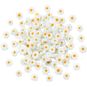 Ornaland 54 PCS Lampwork Glass Beads Daisy Flower Beads Bee Beads Beads Glass Beads for Jewelry Making Bracelets Strains Rosy (Bee Daisy Flower)