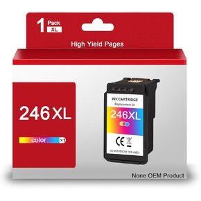 CL-246 Tri-Color Ink Cartridge Remanufactured for Canon 246xl CL-246 CL246 for iP2820, MG2420, MG2924, MG2920, MX492, MG3020, MG2525, TS3120, TS302, TS202, TR4520 (1 Color)