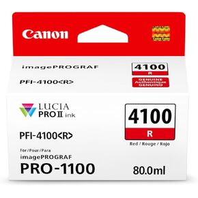 Canon PFI-4100 Genuine Red Ink Tank, Compatible with imagePROGRAF PRO-1100 Printers