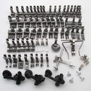 العلامة التجارية CKPSMS-73pcs #KP-SNPF73 أقدام Presser Set & Seam Guide متوافقة مع Juki Brother Singer Consew High Shank (KP-SNPF73)