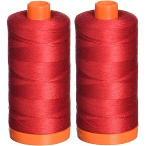 Aurifil 50wt Mako Cotton Thread 1,422 Yards - Red A1050-2250 (Тwo Рack)