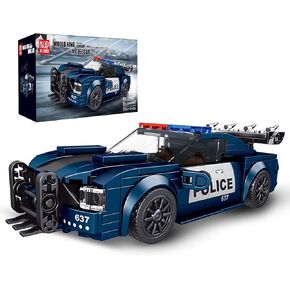 MOLD KING 27002 MINI BARRICADE POLICADE CAR BUILDING CATS ، MOC Building Builds Stip to Build ، Gift for Kids/Comple Carrects Athrosists (356 leghs ، static static with display box)