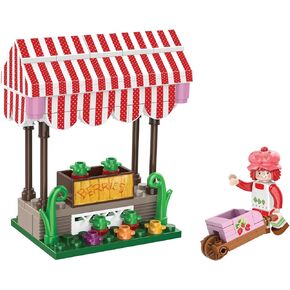 Snap & Switch Strawberry Shortcake Set Set - مجموعة ألعاب قابلة للبناء مع إكسسوارات Fruit Stand للعب التظاهر الإبداعي