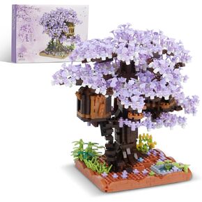 2008 PCS Micro Mini Blocks Cherry Bonsai Tree Building Sets ، Greative Sakura Tree House ، اختيار هدايا جيد لـ 14+ من الأطفال والبالغين.