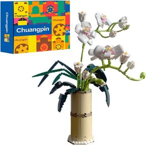 Flowers Building Kit Compatible with Lego Sets for Adults,Orchid Flowers Bouquet Building Project for Girls Valentine Gifts 588 Pieces