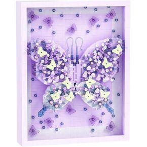 Bdydt Wall Art Purple Butple Butterfly Flower Building Build. مجموعة ديكور على الحائط للبالغين الذين يحبون الهوايات الإبداعية (2000+ قطعة) هدايا للطفل والبالغين