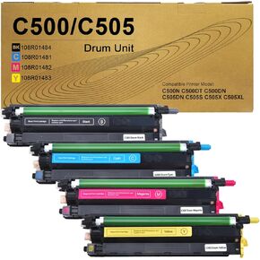 C600/C605 Drum Unit 108R01485 108R01486 108R01487 108R01488 Drum Cartridge Replacement for Xerox Versalink C600N C600DT C600DN C605DN C605S C605X C605XL Printer (Black Cyan Magenta Yellow)