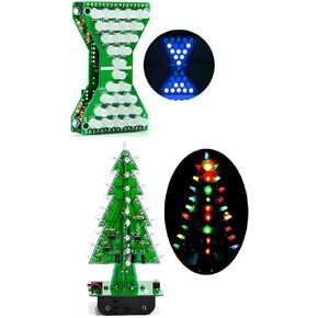 Gikfun Electronic Hourglass 3D Xmas Tree Led DIY Soldering Practice Kit