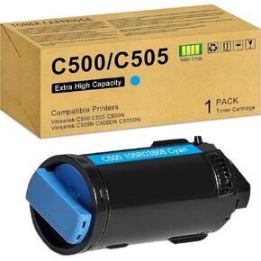 Versalink C500/C505 106R03869 أسود إضافي عالية السعة الحبر خرطوشة متوافقة مع طابعات Versalink C500 C500N C505N C500DN C505DN (12،500 صفحة)