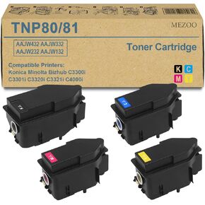 Mezoo TNP80 TNP81 TONRER CARTRIDGE HIVERING AAJW132 AAJW432 AAJW332 AAJW232 استبدال Konica Minolta Bizhub C3300i C3301I C3320i C3321I C4000i C400i