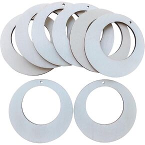 Nuo Rui غير مكتملة دائرة دائرة دائرة دائرة قلادة 2 1/2 "مع 1 1/2" ثقب بالليزر قطع المجوهرات قلادة 20 قطعة