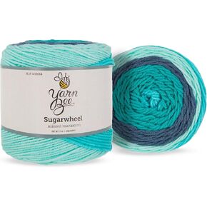 Yarn Bee 4 - Skein Skein - 355 ياردة من خيوط الأكريليك للبطانيات الكروشيه ، والقبعات ، والمزيد - إمدادات الحرفية لليد ، معكرون ميناء.