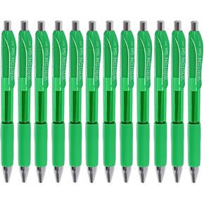 Arton Retractable & Reclable Ambens ، Grip Comfort ، نقطة غرامة 0.7 مم ، حبر أخضر ، حزمة 12 حزمة مع 12 عبوات إضافية