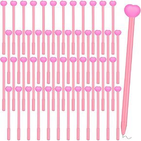 100 PCS Valentines Heart Abens Gulk Gel Ink Pens Valentine's Gift for Attline Holdy Fun Pens Pens with Black Ink for Valentine's Day Party Supplies (Multicolor)