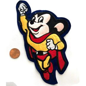 American Super Hero Mighty Mouse Sew on Patch Cartoon USA