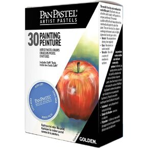 Panpastel Artist Pastels by Golden ، مجموعة الطلاء ، 30 لونًا ، باستيل فنانين محترفين ، تنسيق فريد من نوعه (يشبه الكيك)