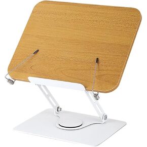 Book Stand for Reading Hands Free,Desk Book Stand Reading Rest Book Holder Adjustable Cookbook Documents Holder Textbooks Music Books，Wood
