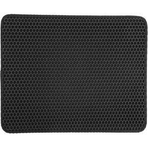 Litter Mat, Litter Trapping Mat Household Urine Proof with Black for Cat for Kitten(Small)