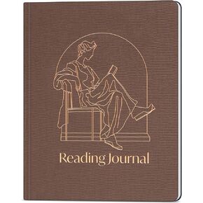 Skyline Reading Journal – Book Review Log & Tracker for Reading Tracking – Accessories & Gift for Book Lover, 7.6x9.2" (Mint Debossed)