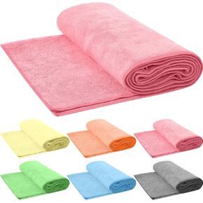 6 Pcs Yoga Towel Non Slip Hot Yoga Mat Towel Bulk Mat Sized 27" x 72" Microfiber Anti Slip Absorbent Multicolor Yoga Towel Wicking Pilates Towels for Women Men Hot Yoga, Pilates, Workout in Saudi Arabia