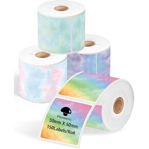 4 Rolls Phomemo M220 M110 Labels ، ملصقات أحداث الحفلات ، 1.96 '× 1.96' 'Lable lable lable مع Phomemo M110 M220 M221 M120 M200 M250 M150 Printer