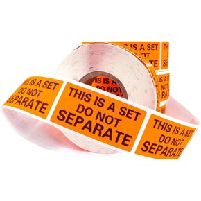 Super Sticky 6 Pack This Is A Set Do Not Separate Labels. Perforated 1x2in Self Adhesive, Sold As Set Packaging Stickers. Ecom Approved Shipping Supply. Eye Catching Bright Orange Color. Total 3000pcs