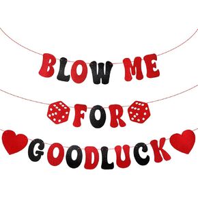 شعار Poker Poker Sherr Pre-Strung Poker Lanner Hanging Dice Garland for Game Night Bachelorette موضوع التخرج لوازم التخرج (أسلوب مشرق)