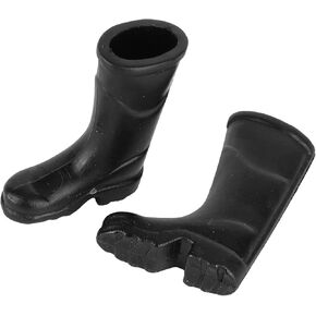 Haox Miniature Dollhouse Rain Boot ، الأسود ، المظهر النابض بالحياة ، 1:12 مقياس ، عملي/واقعي