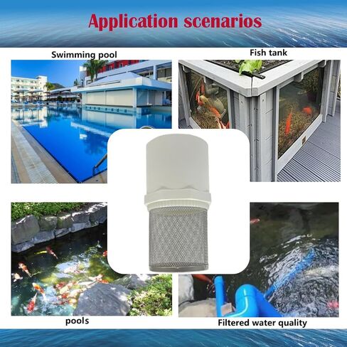 DN20 inch Suction Strainers Stainless Steel Filter Cover Connected to 3/4" DN20 PVC Water Pipe Used to Remove Debris and Reduce Solid Entry in Saudi Arabia