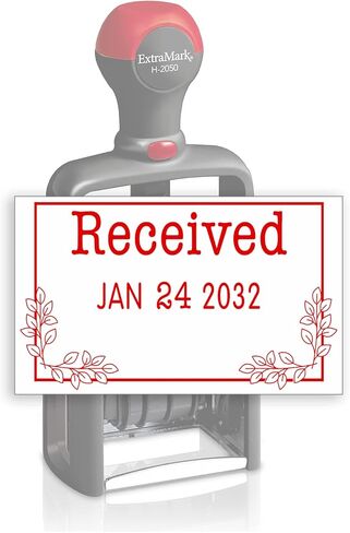 Heavy Duty Style Office Date Stamp with Paid - Self Inking Dater - Style D - Blue & Red Ink Color in Kuwait