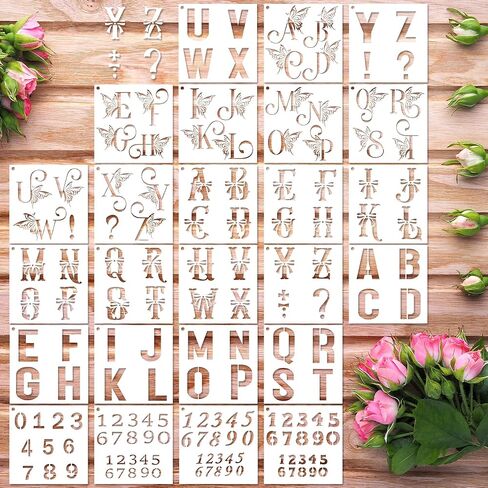 Keluna Bow Stencils for Painting on Wall - 12 Pcs Cute Bow Cherry Stencils for Painting, Card Making Scrapbook Decor Drawing Template for Wood Canvas in Saudi Arabia