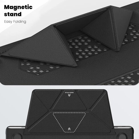 علبة النسيج Batianda لـ M3 MacBook Air 13 بوصة 2024 2022 M2 Model A3113 A2681 تصميم أعمال متطورة الحماية الكاملة مع مثلث قابلة للطي Kickstand & Keyboard Cover ، Navy Blue in Kuwait