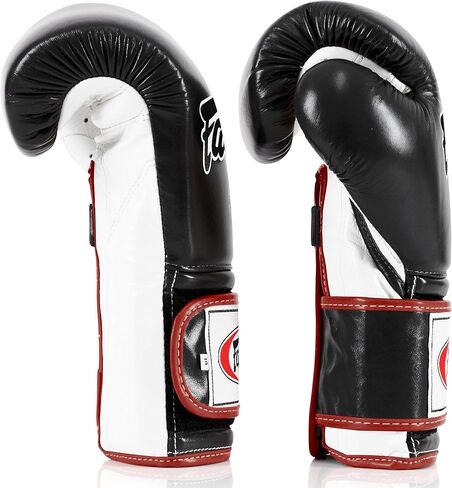 Fairtex Muay Thai Boxing Gloves BGV9 - Heavy Hitter Mexican Style Training & Sparring Gloves for Kick Boxing MMA K69 (Yellow/Black/Black Piping, 14 oz) in Saudi Arabia