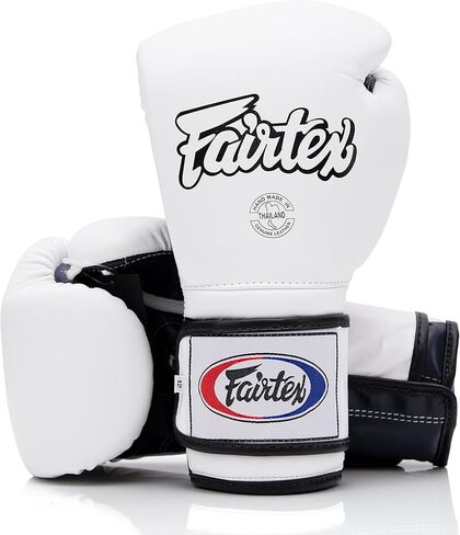Fairtex Muay Thai Boxing Gloves BGV9 - Heavy Hitter Mexican Style Training & Sparring Gloves for Kick Boxing MMA K69 (Yellow/Black/Black Piping, 14 oz) in Kuwait