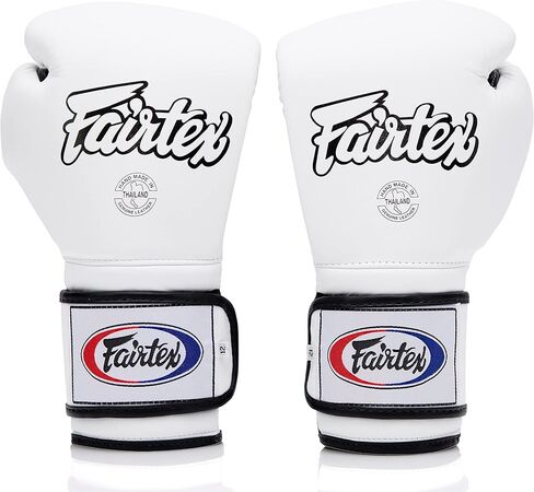 Fairtex Muay Thai Boxing Gloves BGV9 - Heavy Hitter Mexican Style Training & Sparring Gloves for Kick Boxing MMA K69 (Yellow/Black/Black Piping, 14 oz) in Kuwait