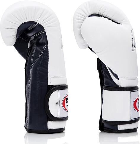 Fairtex Muay Thai Boxing Gloves BGV9 - Heavy Hitter Mexican Style Training & Sparring Gloves for Kick Boxing MMA K69 (Yellow/Black/Black Piping, 14 oz) in Kuwait