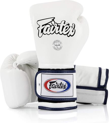 Fairtex Muay Thai Boxing Gloves BGV9 - Heavy Hitter Mexican Style Training & Sparring Gloves for Kick Boxing MMA K69 (Yellow/Black/Black Piping, 14 oz) in Kuwait