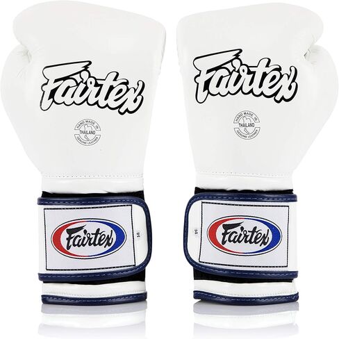 Fairtex Muay Thai Boxing Gloves BGV9 - Heavy Hitter Mexican Style Training & Sparring Gloves for Kick Boxing MMA K69 (Yellow/Black/Black Piping, 14 oz) in Kuwait