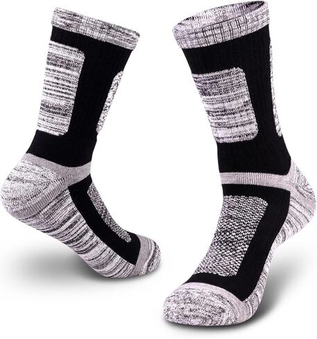 YUEDGE Women's Walking Hiking Socks 5 Pairs Anti Sweat Cushioned Athletic Crew Socks Boot Socks For Ladies 6-11 in Kuwait
