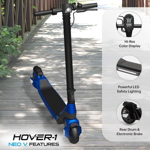 Hover-1 Neo Family Foldable Electric Scooter with 300W/250W/200W Rated Brushless Motor, 16/14/12 mph Max Speed, 8.5"/6.5" Wheels, 10/7 Mile Range Commuting Scooter for Kids & Teens Aged 4 to 16 in Saudi Arabia