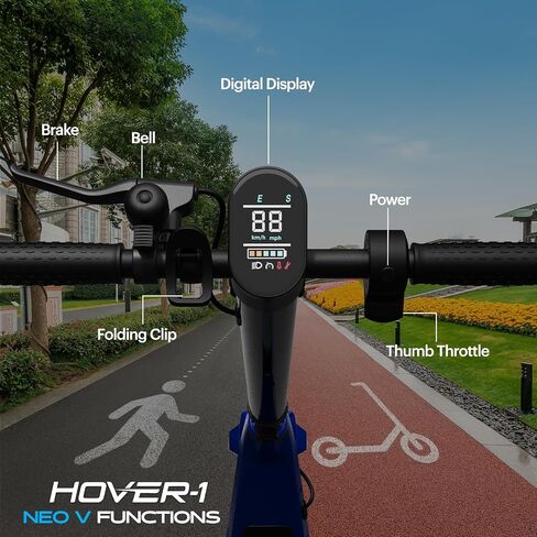 Hover-1 Neo Family Foldable Electric Scooter with 300W/250W/200W Rated Brushless Motor, 16/14/12 mph Max Speed, 8.5"/6.5" Wheels, 10/7 Mile Range Commuting Scooter for Kids & Teens Aged 4 to 16 in Saudi Arabia