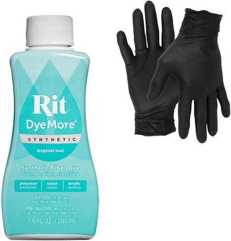 Dye – Rit Synthetic Liquid Fabric Dye for Crafting, Clothing, and Décor – 7 oz. Bottle – with Artisx Nitrile Gloves Included (Frost Gray) in Saudi Arabia