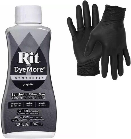 Dye – Rit Synthetic Liquid Fabric Dye for Crafting, Clothing, and Décor – 7 oz. Bottle – with Artisx Nitrile Gloves Included (Frost Gray) in Saudi Arabia