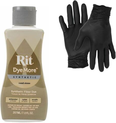 Dye – Rit Synthetic Liquid Fabric Dye for Crafting, Clothing, and Décor – 7 oz. Bottle – with Artisx Nitrile Gloves Included (Frost Gray) in Saudi Arabia